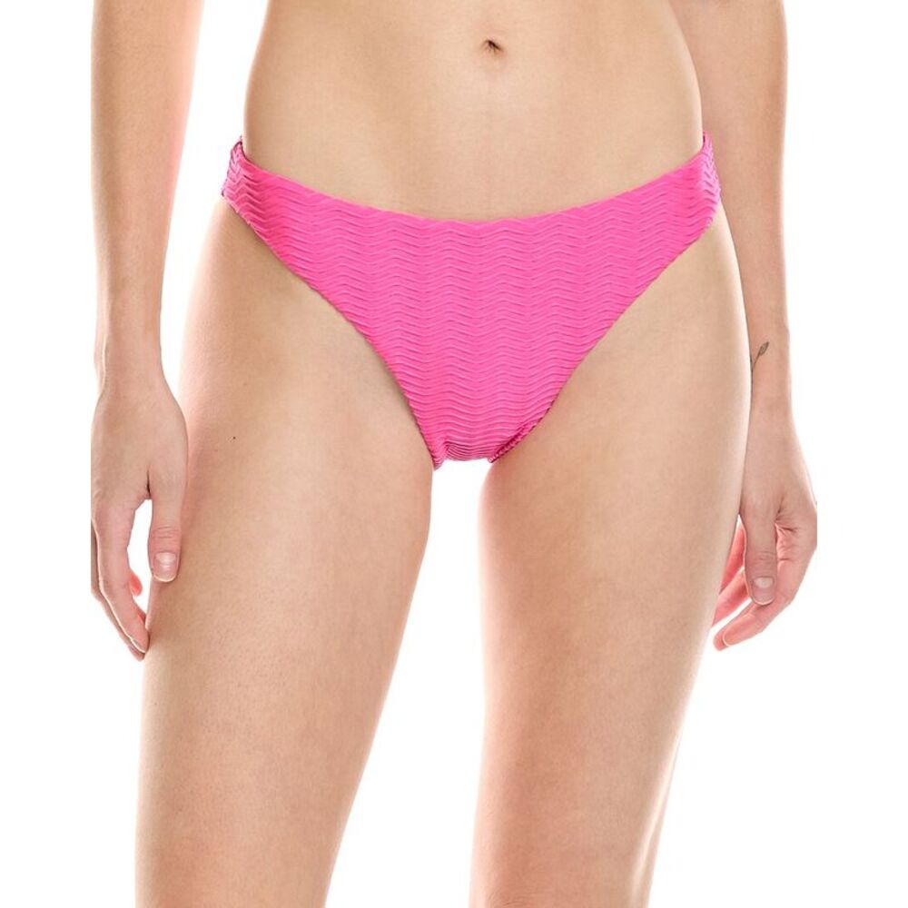 Milly Womens  Margot Textured Chevron Bikini Bottom, Pink